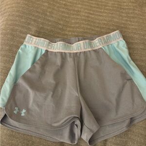Under Armour Gray and Light Blue Athletic Shorts
